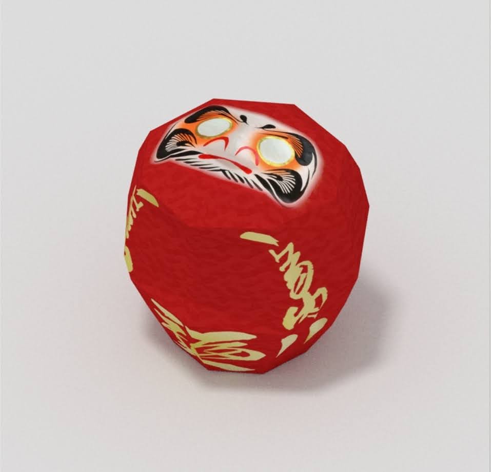 だるまのペーパークラフト