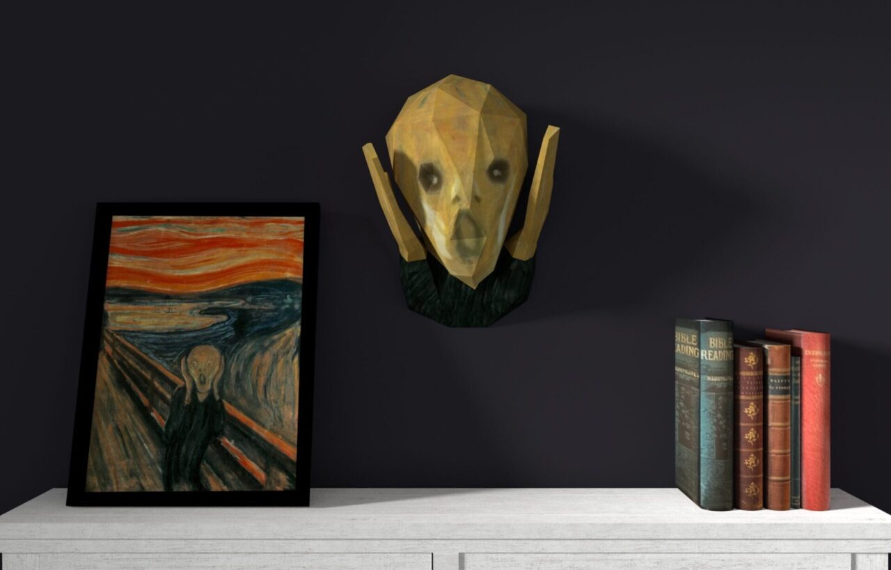 The Scream Paper Craft